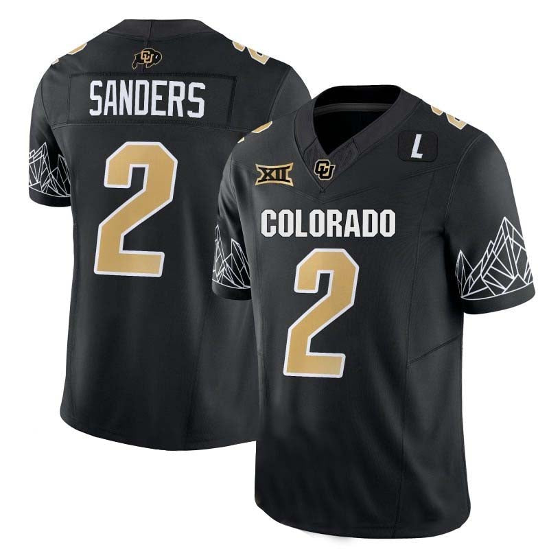 Custom #2 Black 2024 Football Shirt Top