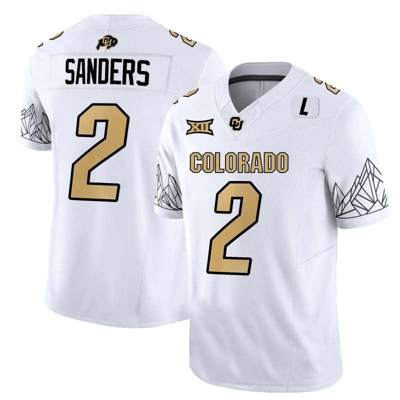 Custom #2 White 2024 Football Shirt Top