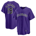 Custom #19 Purple COL Baseball Shirt Top