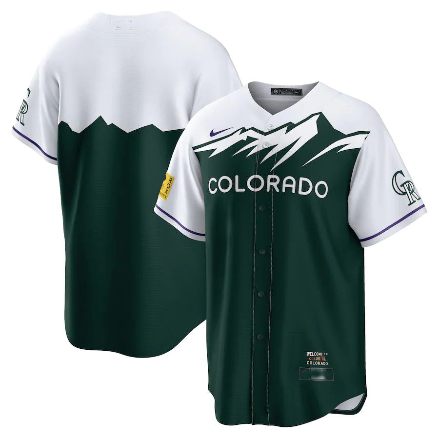 Custom Green 2022 City Connect COL Baseball Shirt Top