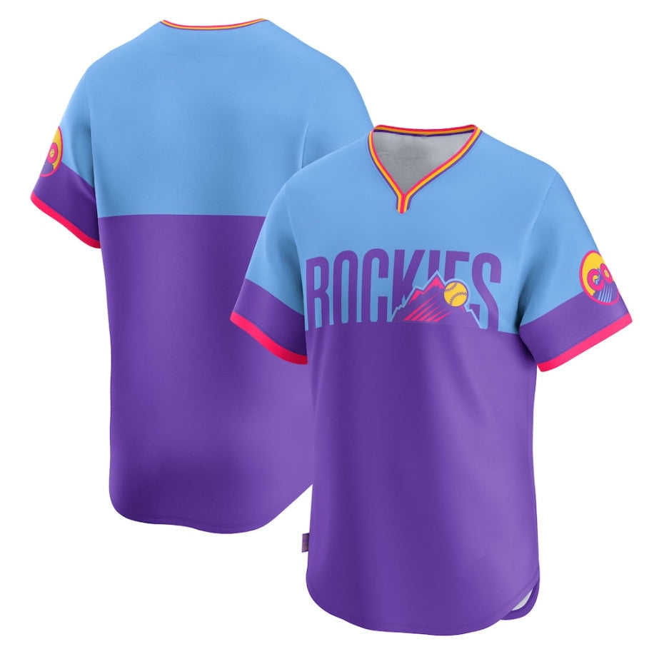 Custom Light Blue 2025 City Connect COL Baseball Shirt Top
