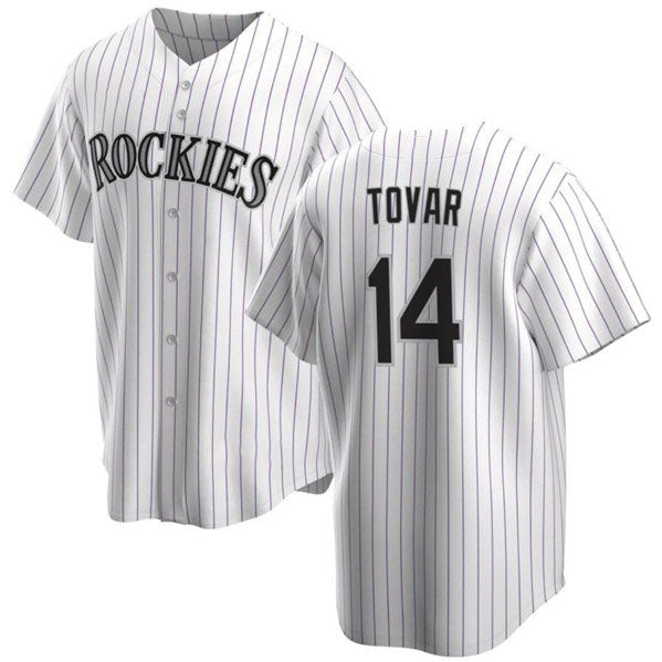 Custom #14 White COL Baseball Shirt Top