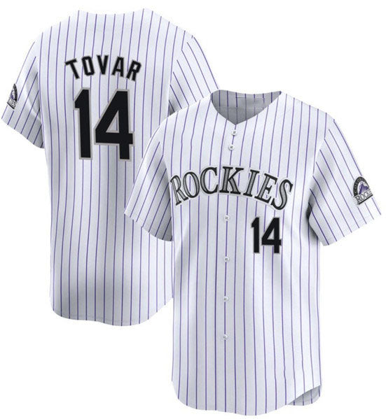 Custom #14 White COL Baseball Shirt Top