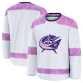 Custom White 2024 CBJ Hockey Shirt Top