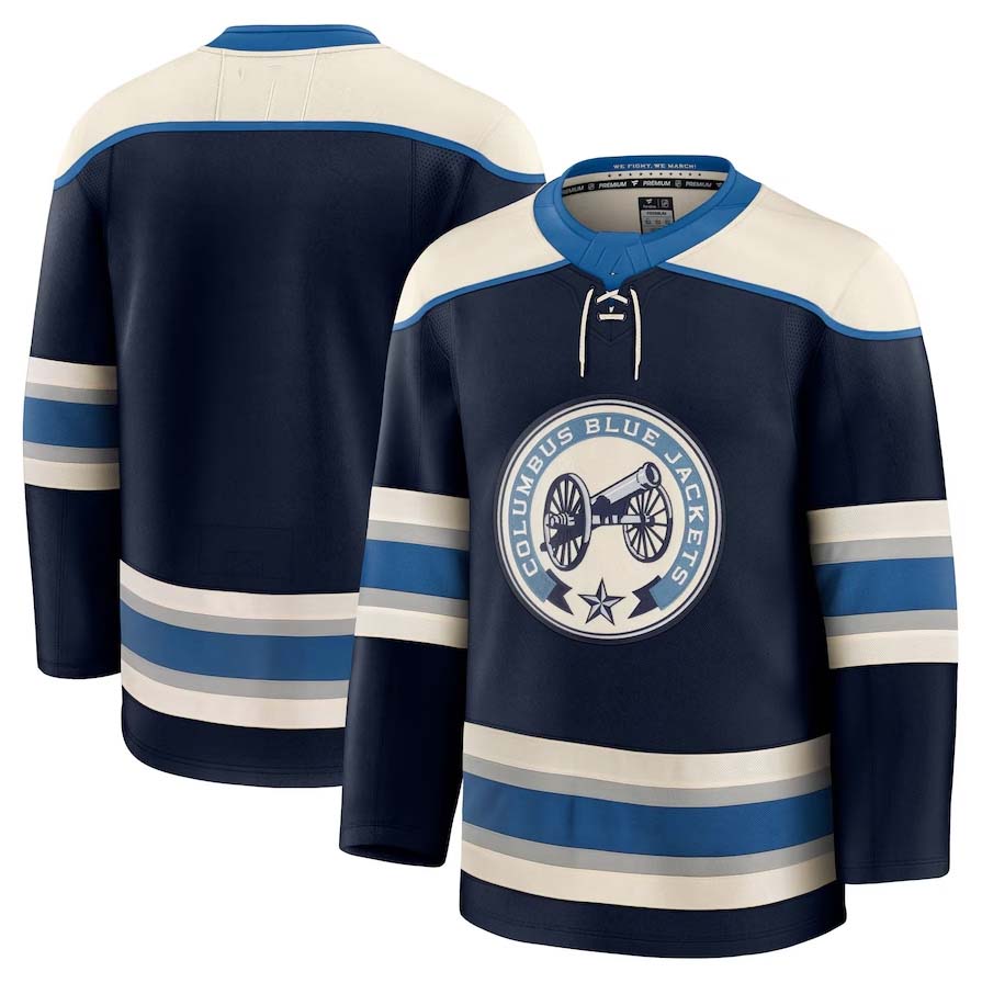 Custom Blue CBJ Hockey Shirt Top