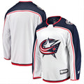 Custom White CBJ Hockey Shirt Top