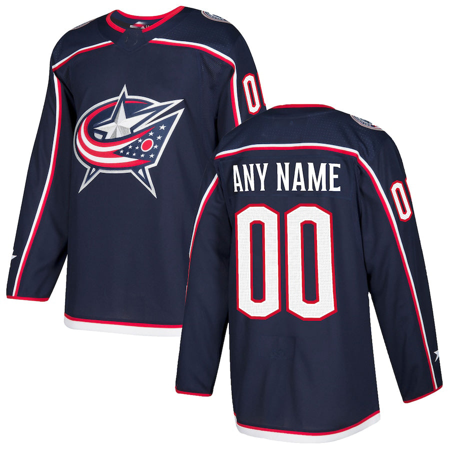 Custom Blue CBJ Hockey Shirt Top
