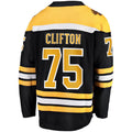 Custom #75 Black BOS Hockey Shirt Top