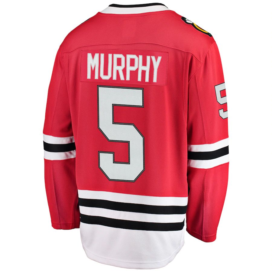 Custom #5 Red CHI Hockey Shirt Top