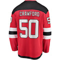 Custom #50 Red NJD Hockey Shirt Top