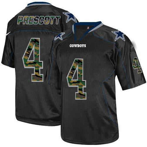 Custom #4 Black DAL Football Shirt Top