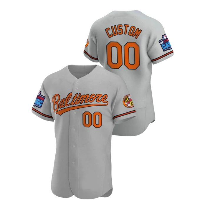 Custom Gray 2022 BAL Baseball Shirt Top