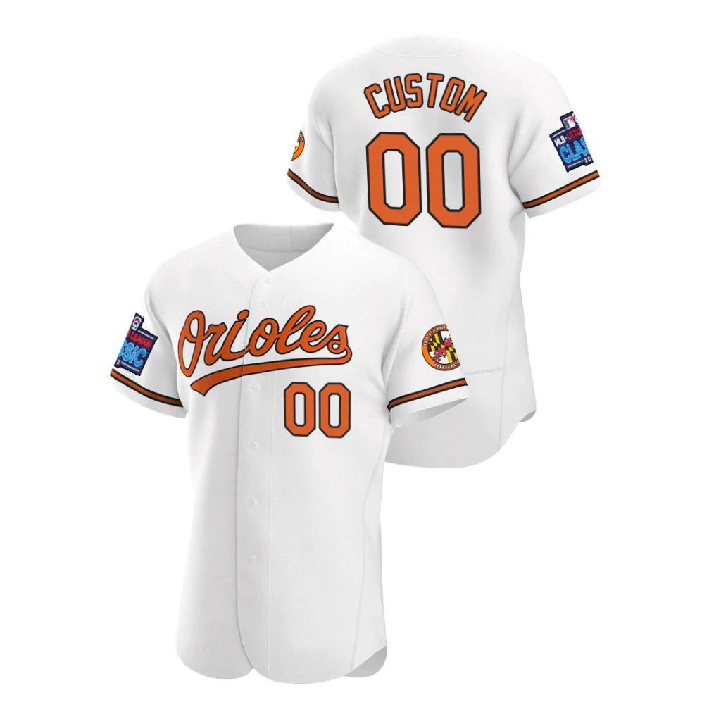 Custom White BAL Baseball Shirt Top