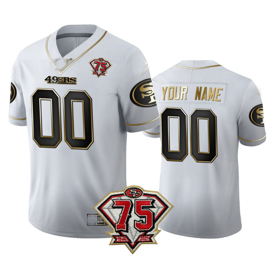 Custom White SF Football Shirt Top