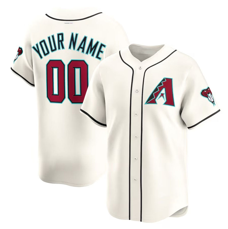 Custom Cream ARI Baseball Shirt Top