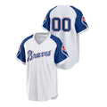 Custom White ATL Baseball Shirt Top