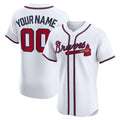 Custom White ATL Baseball Shirt Top