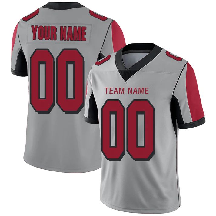 Custom Grey ATL Football Shirt Top