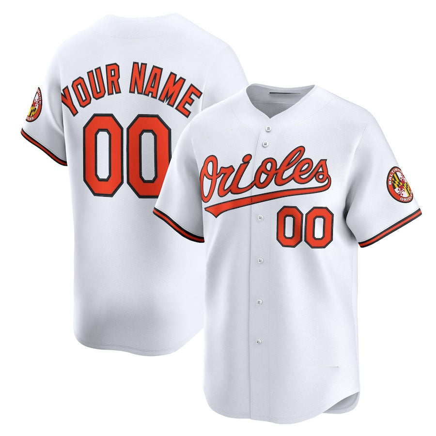 Custom White BAL Baseball Shirt Top