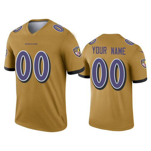 Custom Gold BAL Football Shirt Top