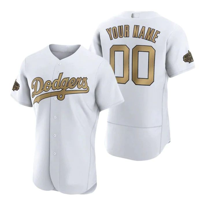 Custom White 2022 All Star LAD Baseball Shirt Top