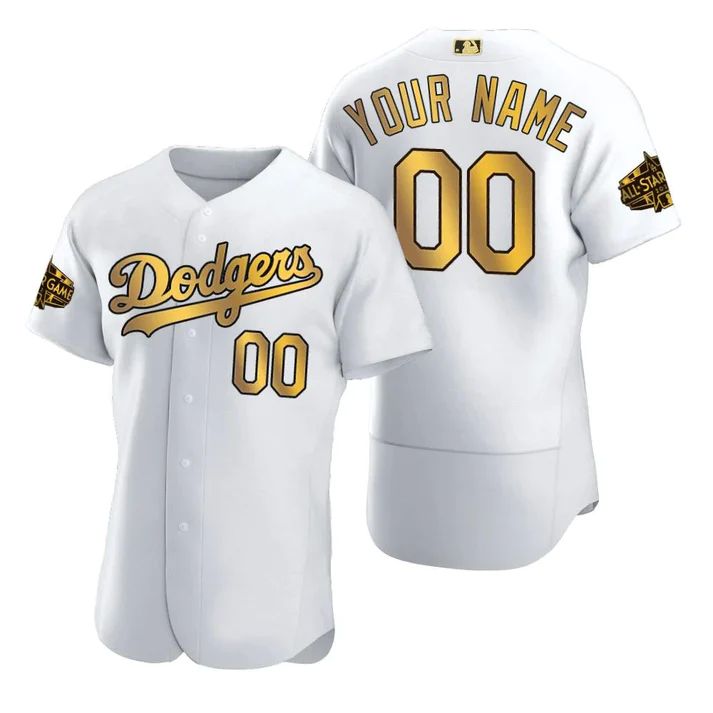 Custom White 2022 All Star LAD Baseball Shirt Top