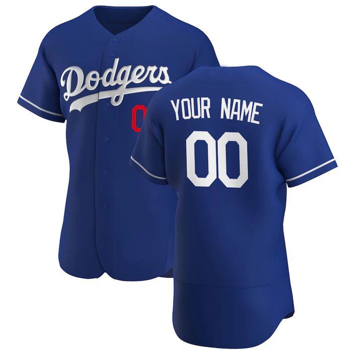 Custom Blue LAD Baseball Shirt Top