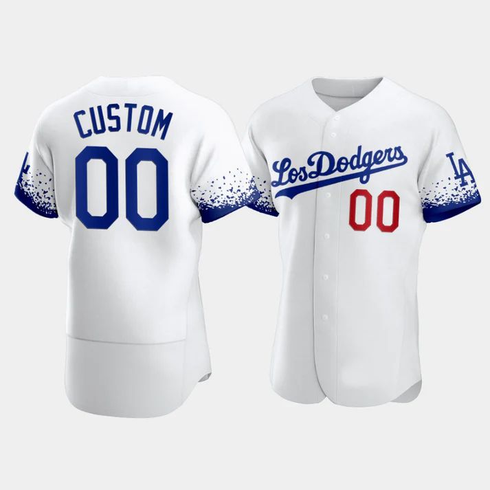 Custom White LAD Baseball Shirt Top
