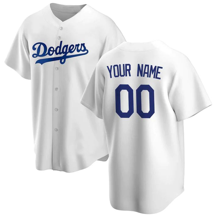 Custom White LAD Baseball Shirt Top