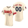 Custom Cream 2022 City Connect LAA Baseball Shirt Top