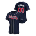 Custom Navy ATL Baseball Shirt Top