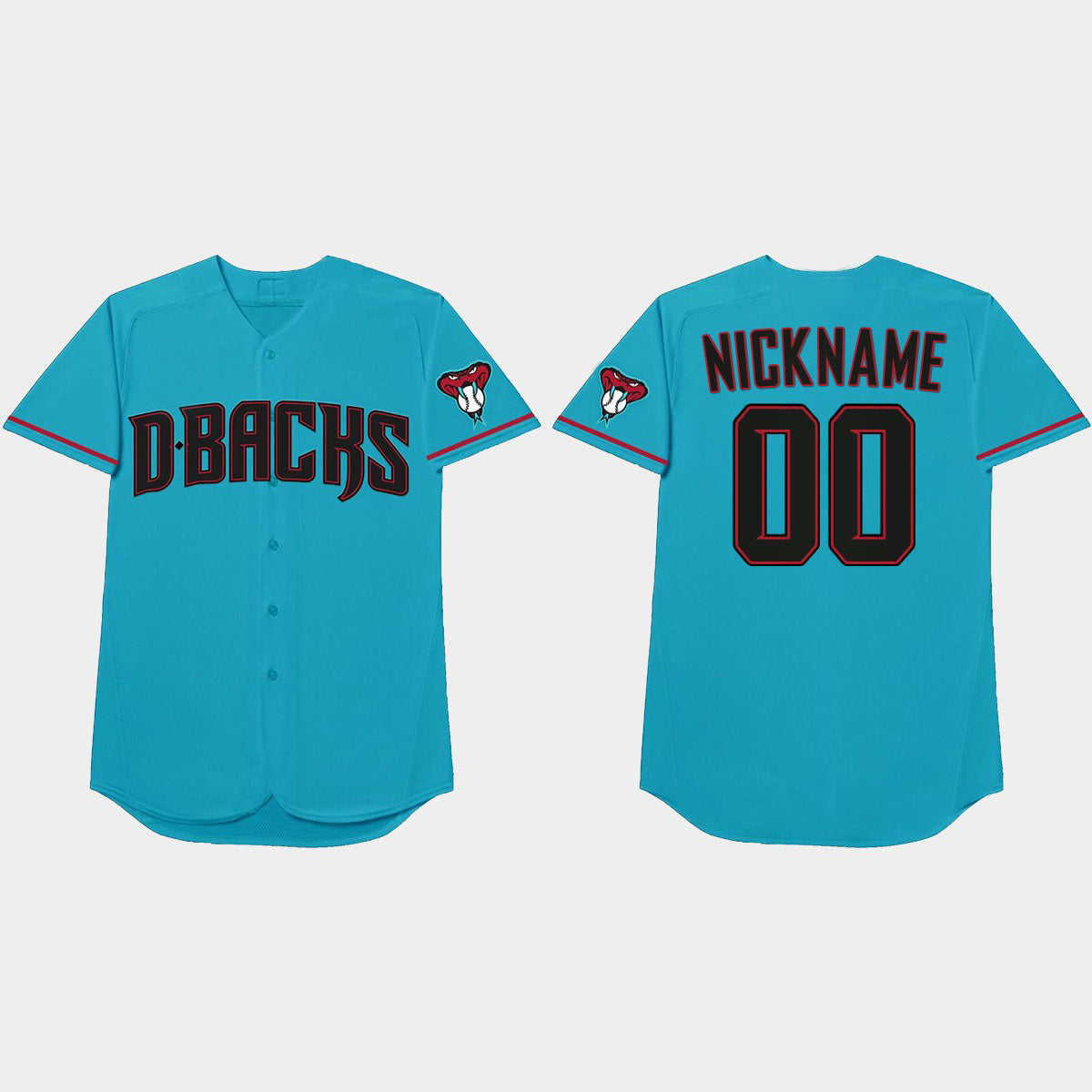 Custom Blue 2022 ARI Baseball Shirt Top