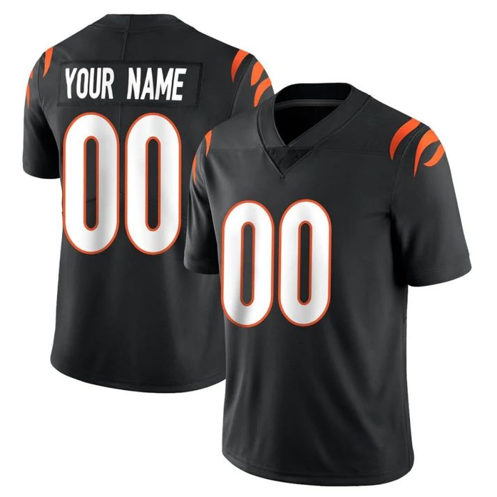 Custom Black 2022 Super Bowl CIN Football Shirt Top