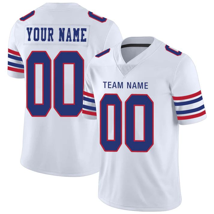 Custom White BUF Football Shirt Top
