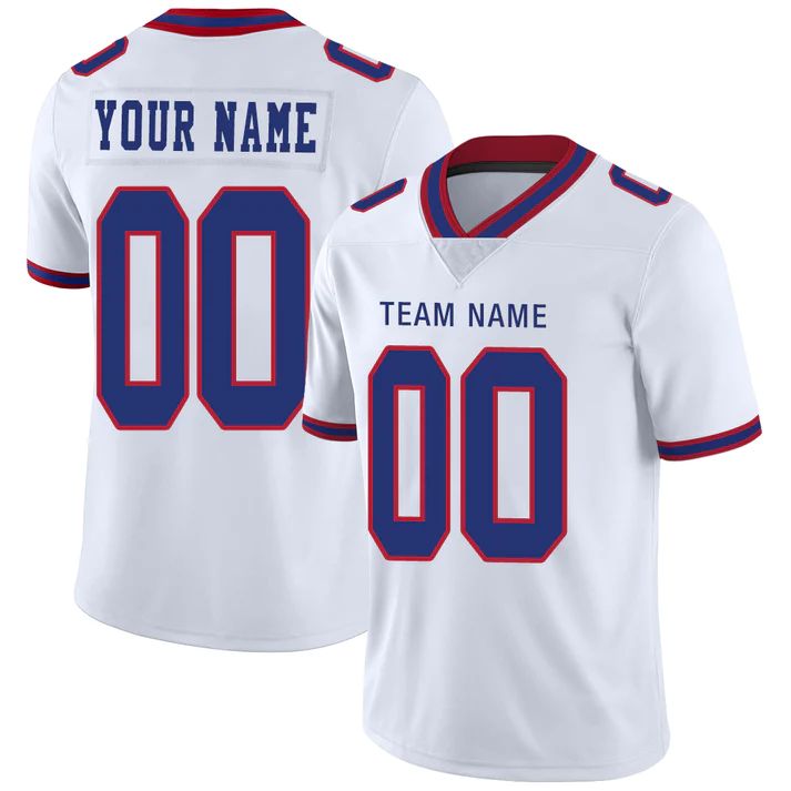 Custom White BUF Football Shirt Top
