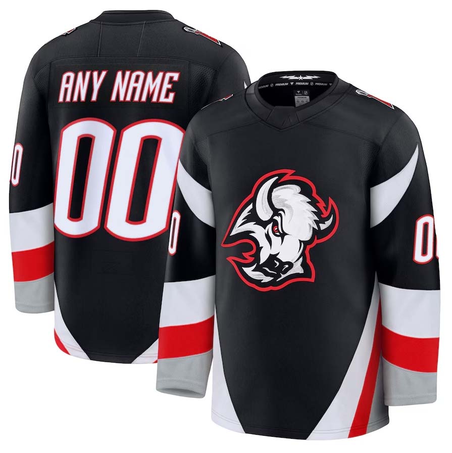 Custom Black BUF Hockey Shirt Top