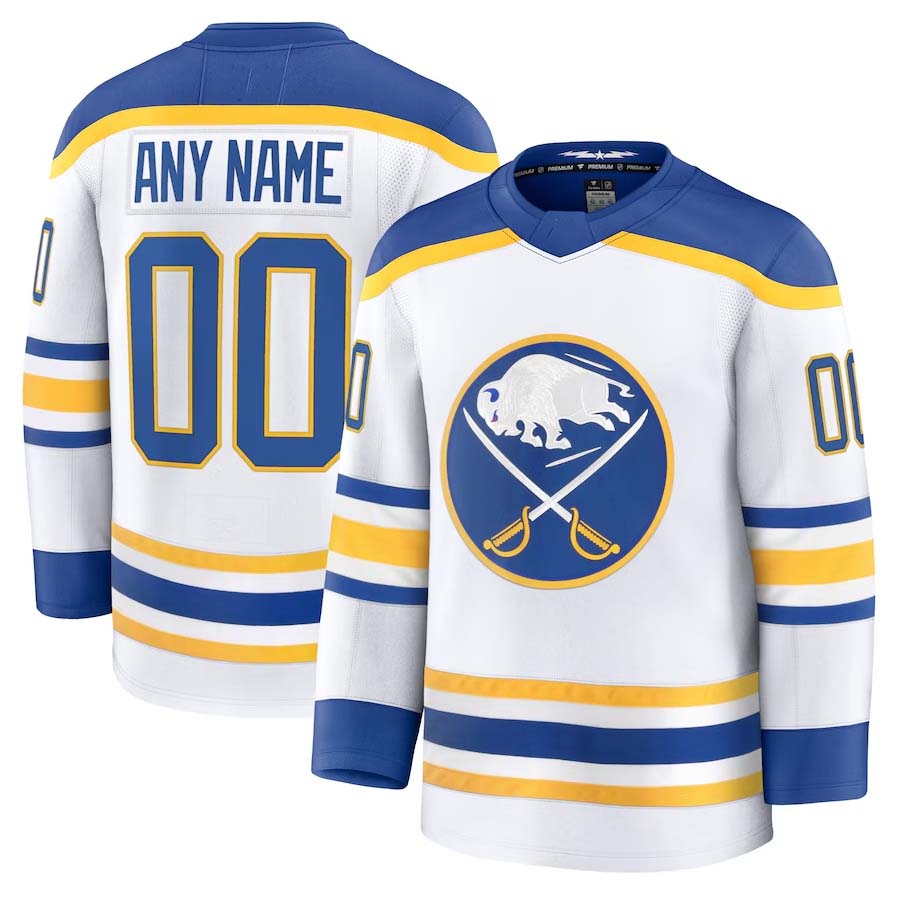 Custom White BUF Hockey Shirt Top