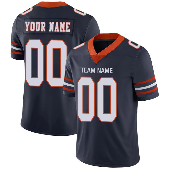 Custom Navy CHI Football Shirt Top