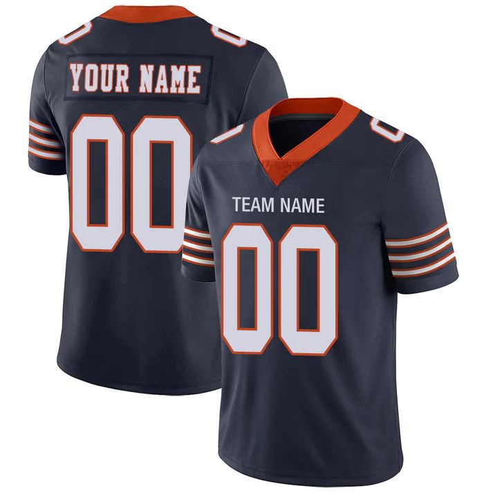Custom Navy CHI Football Shirt Top