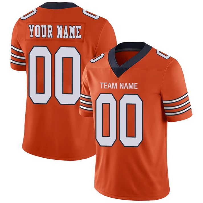 Custom Orange CHI Football Shirt Top