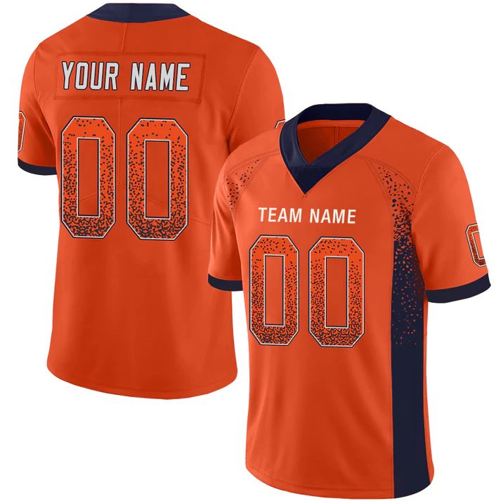 Custom Orange CHI Football Shirt Top
