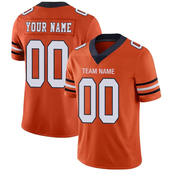 Custom Orange CHI Football Shirt Top