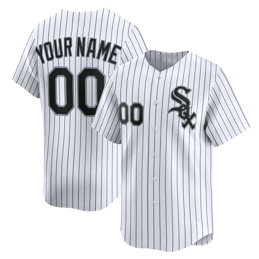 Custom White CWS Baseball Shirt Top