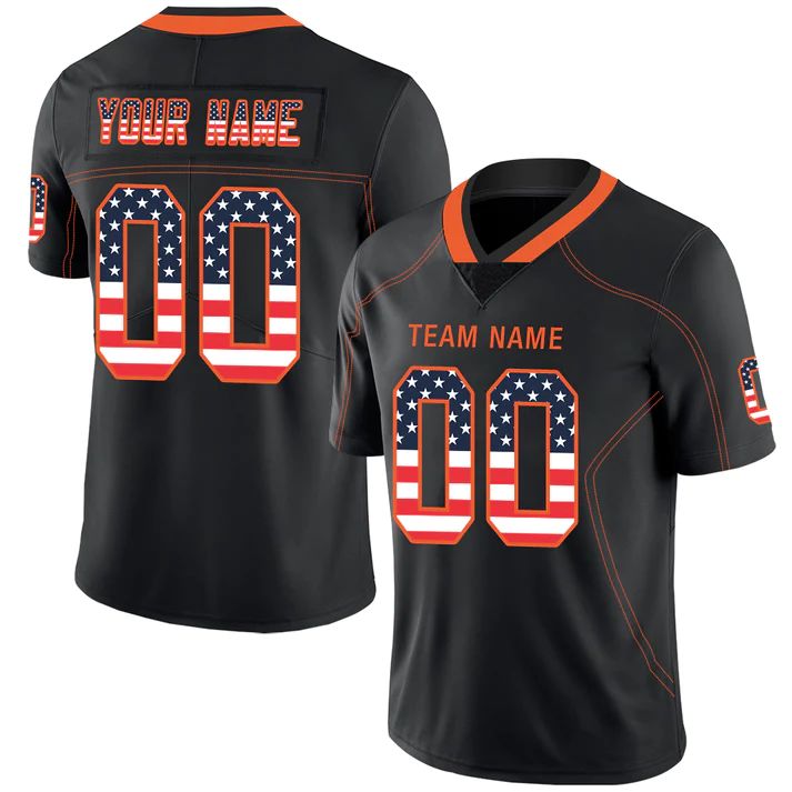 Custom Black CIN Football Shirt Top
