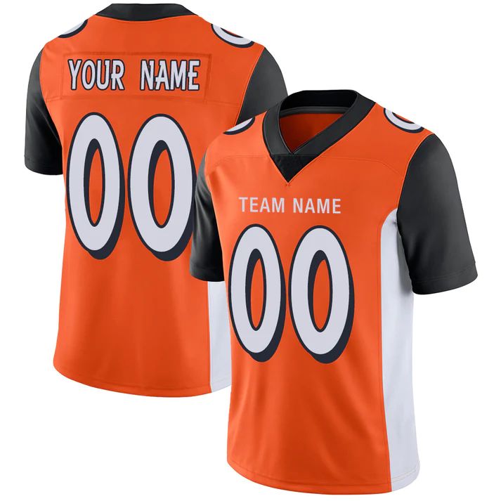 Custom Orange CIN Football Shirt Top