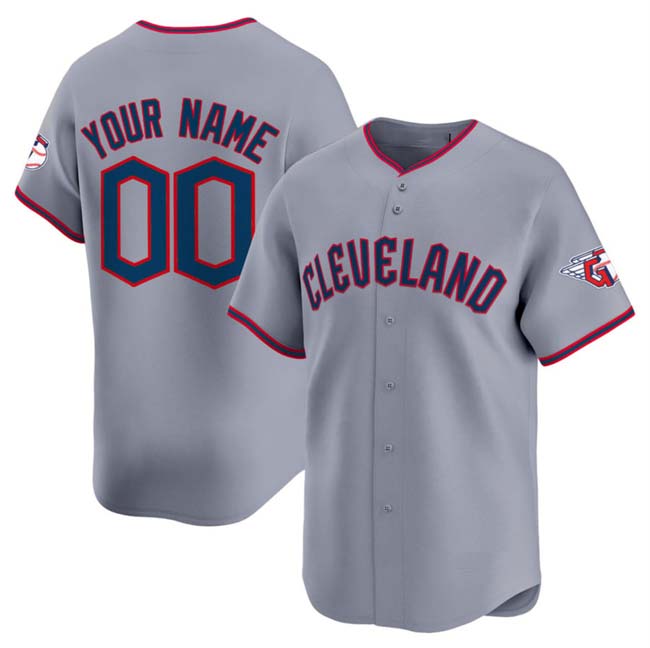 Custom Gray CLE Baseball Shirt Top