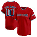 Custom Red CLE Baseball Shirt Top