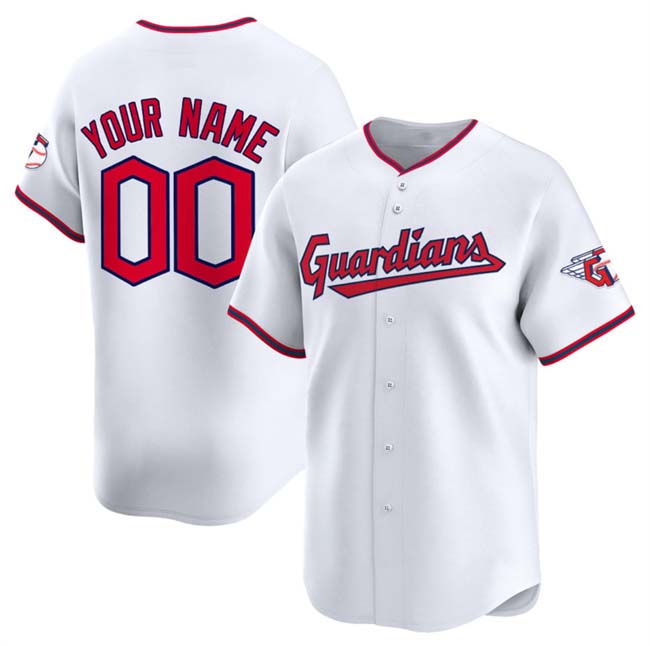 Custom White CLE Baseball Shirt Top