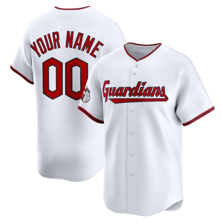 Custom White CLE Baseball Shirt Top