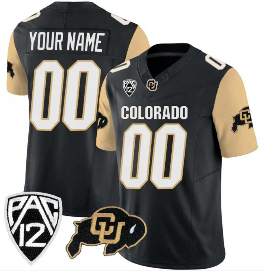 Custom #12 Black 2024 Football Shirt Top